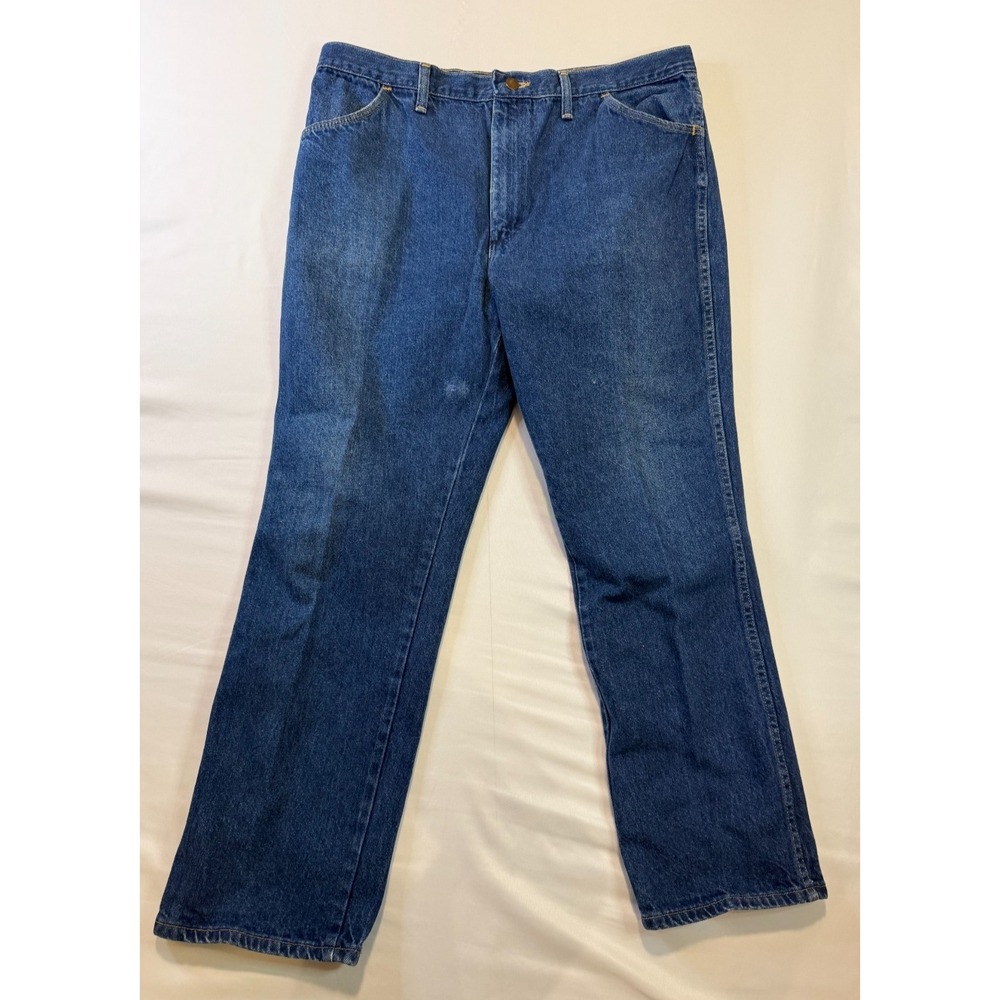 VTG‎ Rustler Boot Jeans 40x30 Made In USA Talon Zip 80s 87621 Cowboy Rodeo